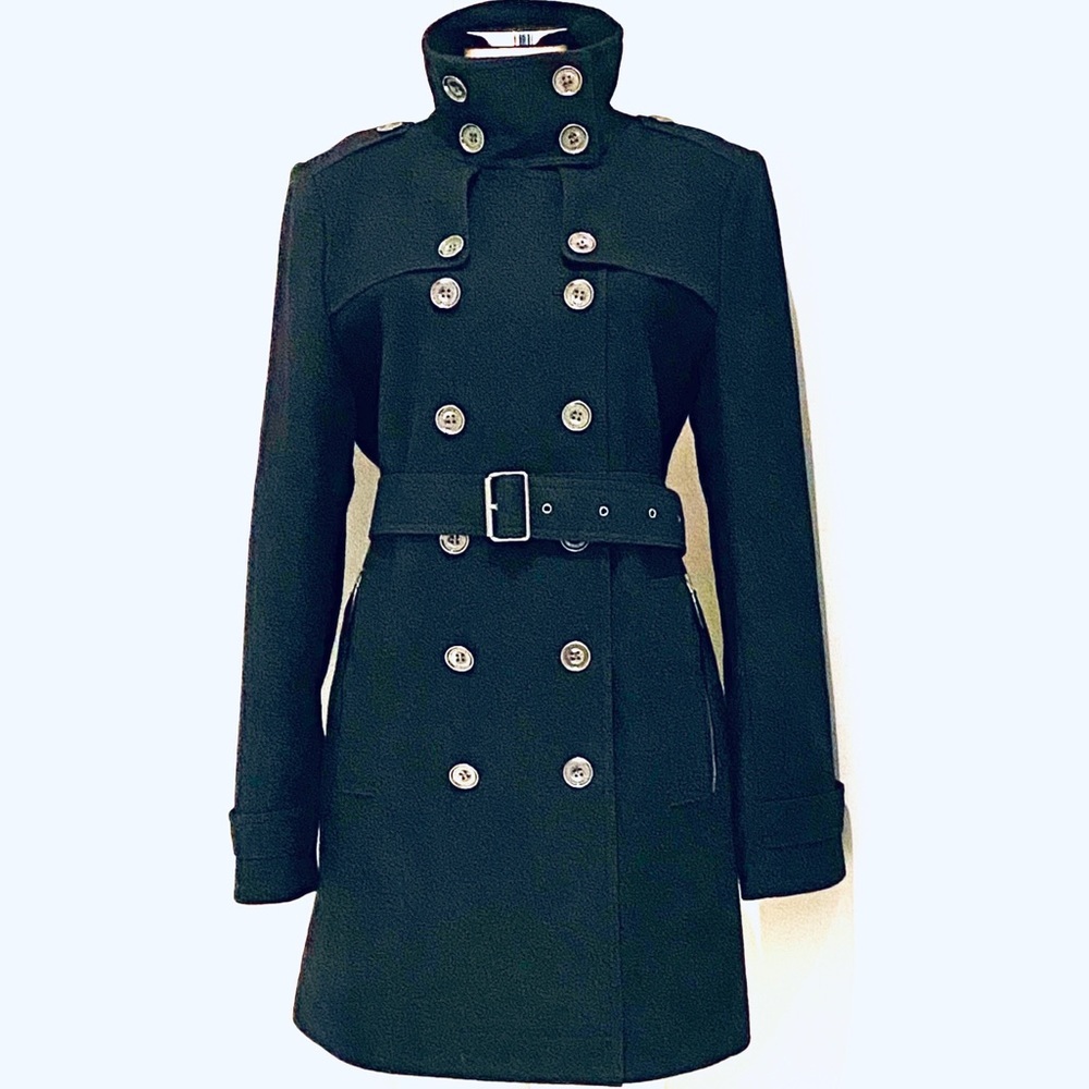 BURBERRY DAYLESMOORE WOOL BLEND COAT - Picture 2 of 13